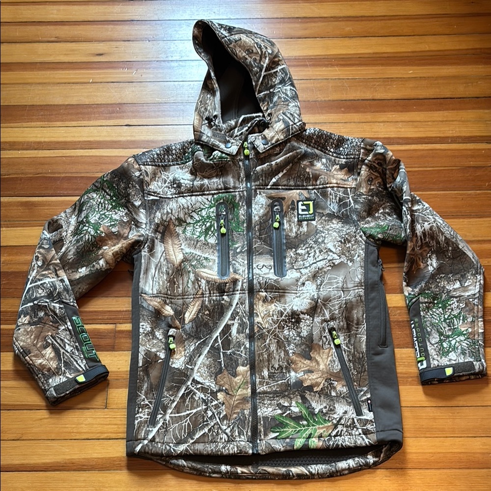 Mens Camo Jacket with Removable Hood